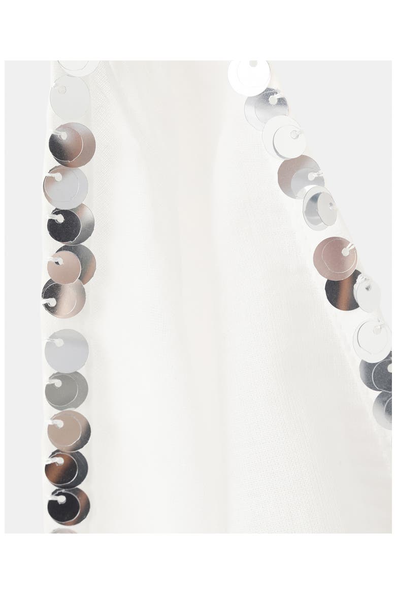 Sequin Drape Halter Top, Alternate, color, OFF WHITE