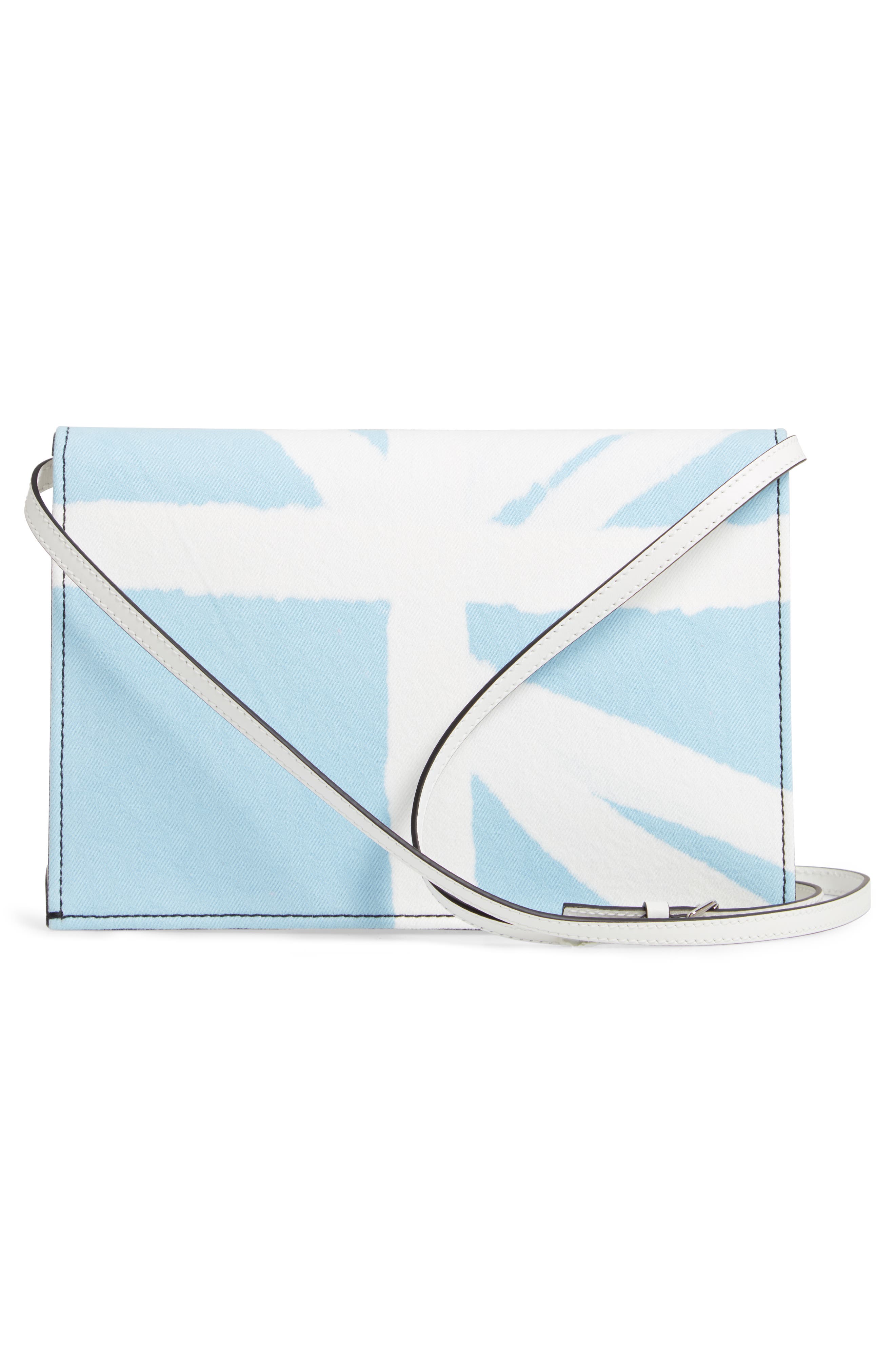 Proenza Schouler Small Lunch Bag Tie Dye Denim Shoulder Bag, Alternate, color, 