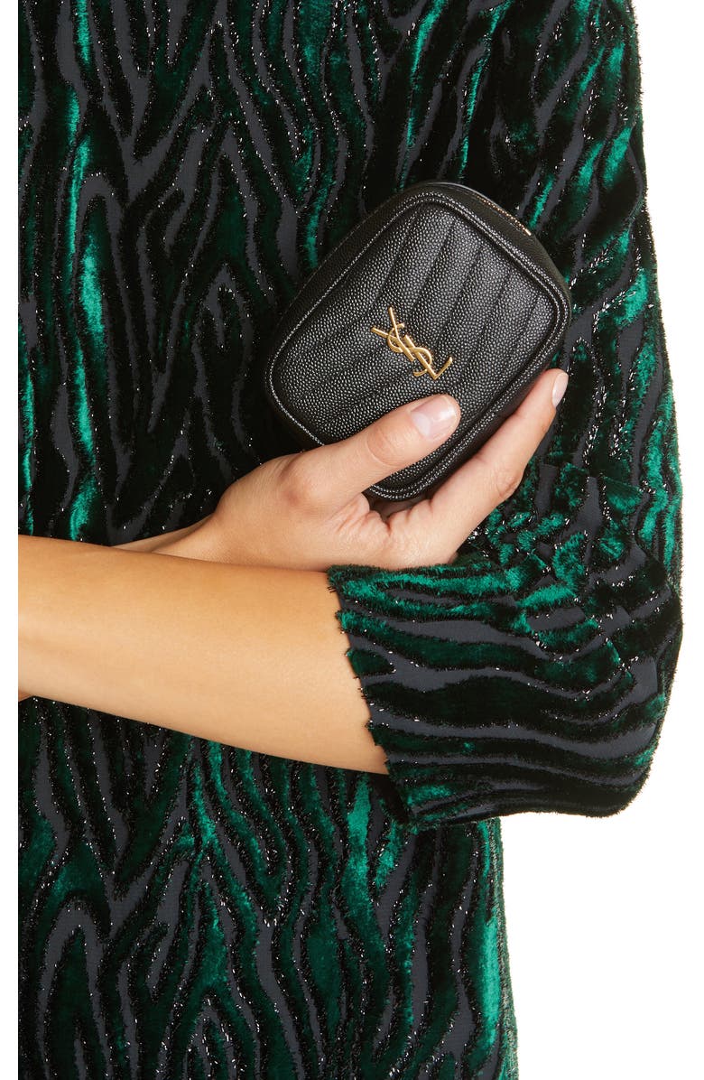 Saint Laurent Baby Lou Quilted Leather Micro Crossbody Bag, Alternate, color,