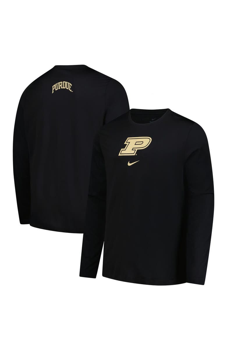 Nike Men's Nike  Black Purdue Boilermakers Basketball Shootaround Long Sleeve T-Shirt, Alternate, color, Black