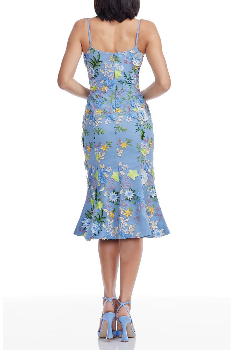 Allona Embroidered Cocktail Dress, Alternate, color, SKY MULTI