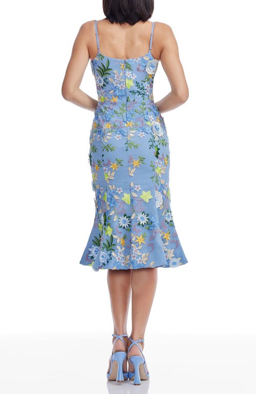 DRESS THE POPULATION DRESS THE POPULATION ALLONA EMBROIDERED COCKTAIL DRESS