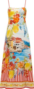 Ever New Sicilia Printed Midi Dress