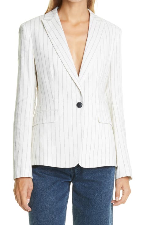 Lexington Stripe Linen Blend Blazer