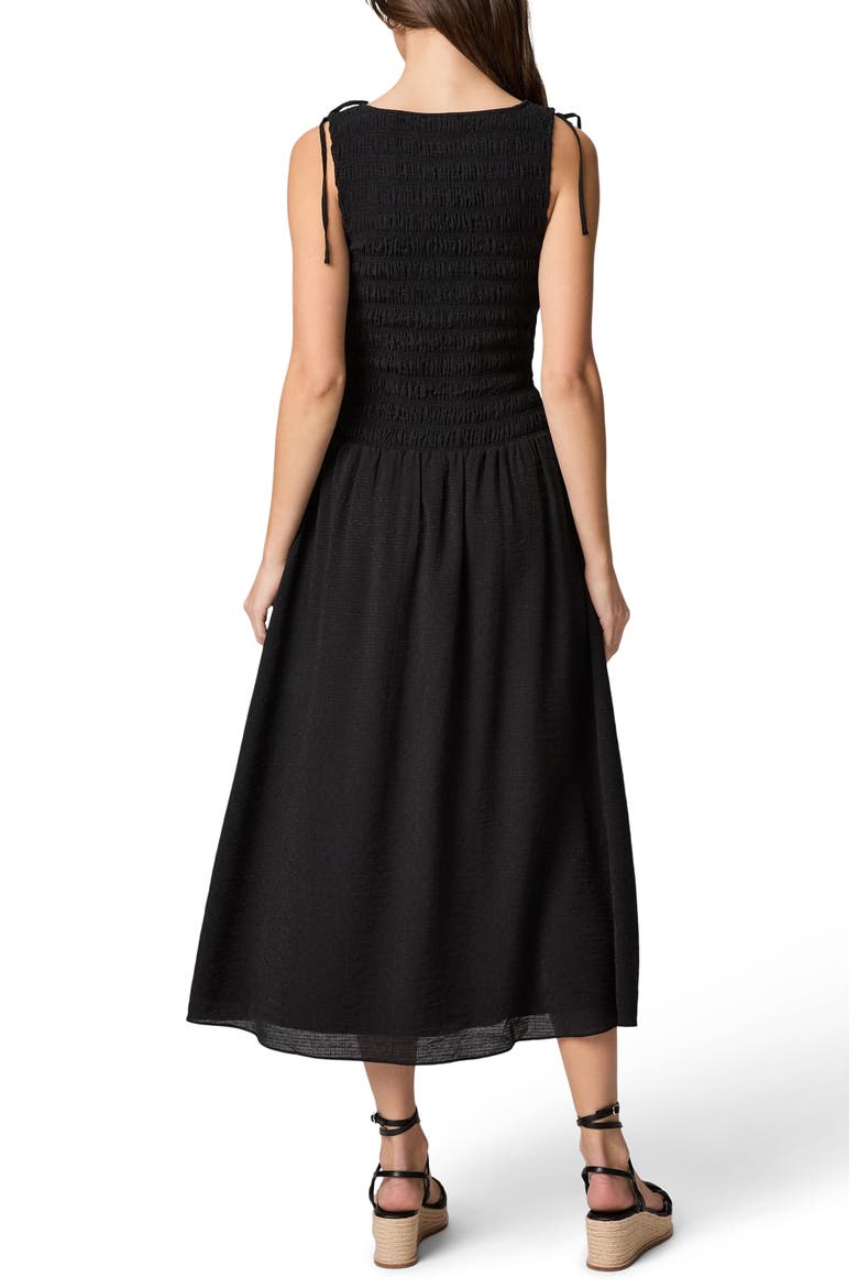 Sebastian Smock Sundress, Alternate, color, BLACK