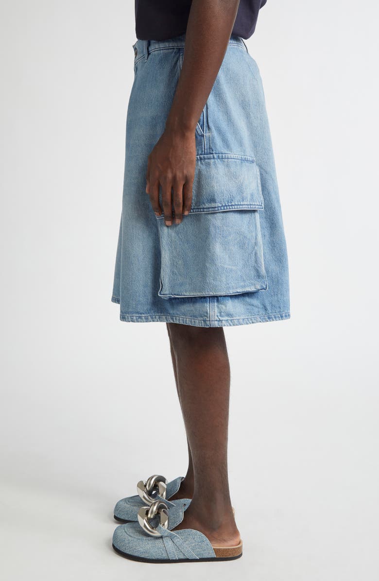 JW Anderson Cargo Denim Shorts, Alternate, color,
