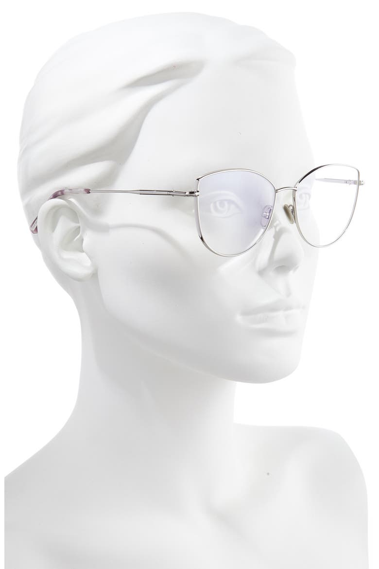 55mm Round Blue Light Blocking Optical Glasses, Alternate, color, PALLADIUM