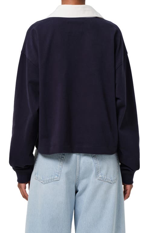 Shop Citizens Of Humanity Aris Rugby Shirt In Navy