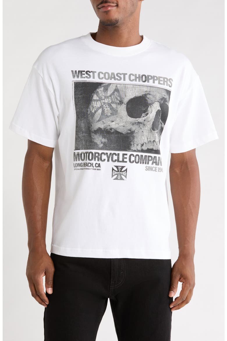 West Coast Choppers Cotton Graphic T-Shirt, Main, color, WHITE