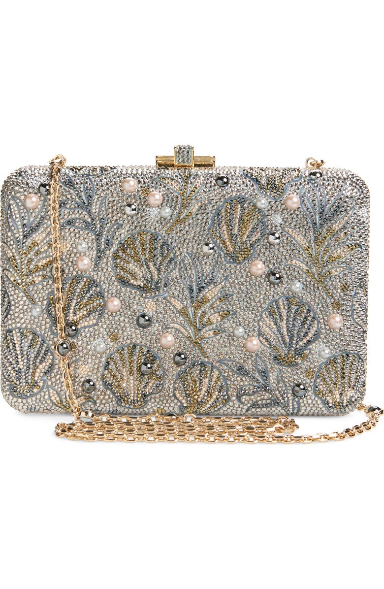 JUDITH LEIBER COUTURE Shelby Slim Slide Clutch, Alternate, color, Champagne Venus Mult