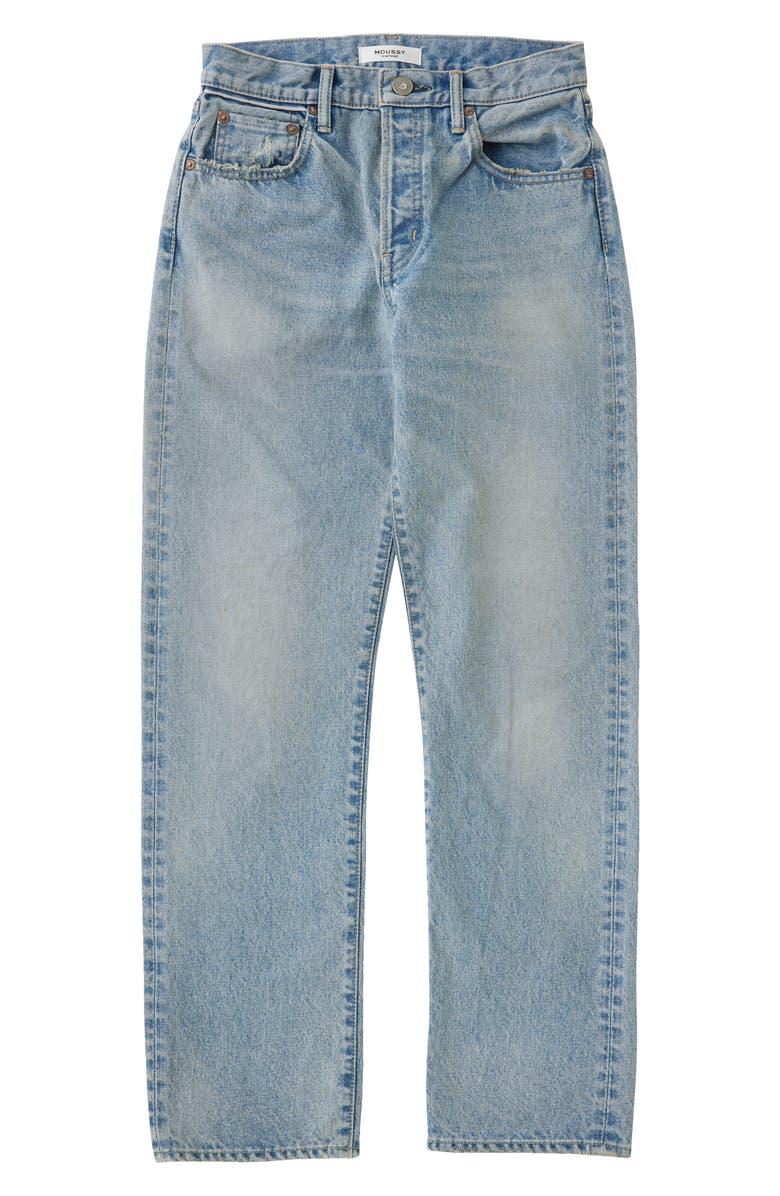 MOUSSY VINTAGE Neely Distressed High Waist Straight Leg Jeans, Alternate, color, 