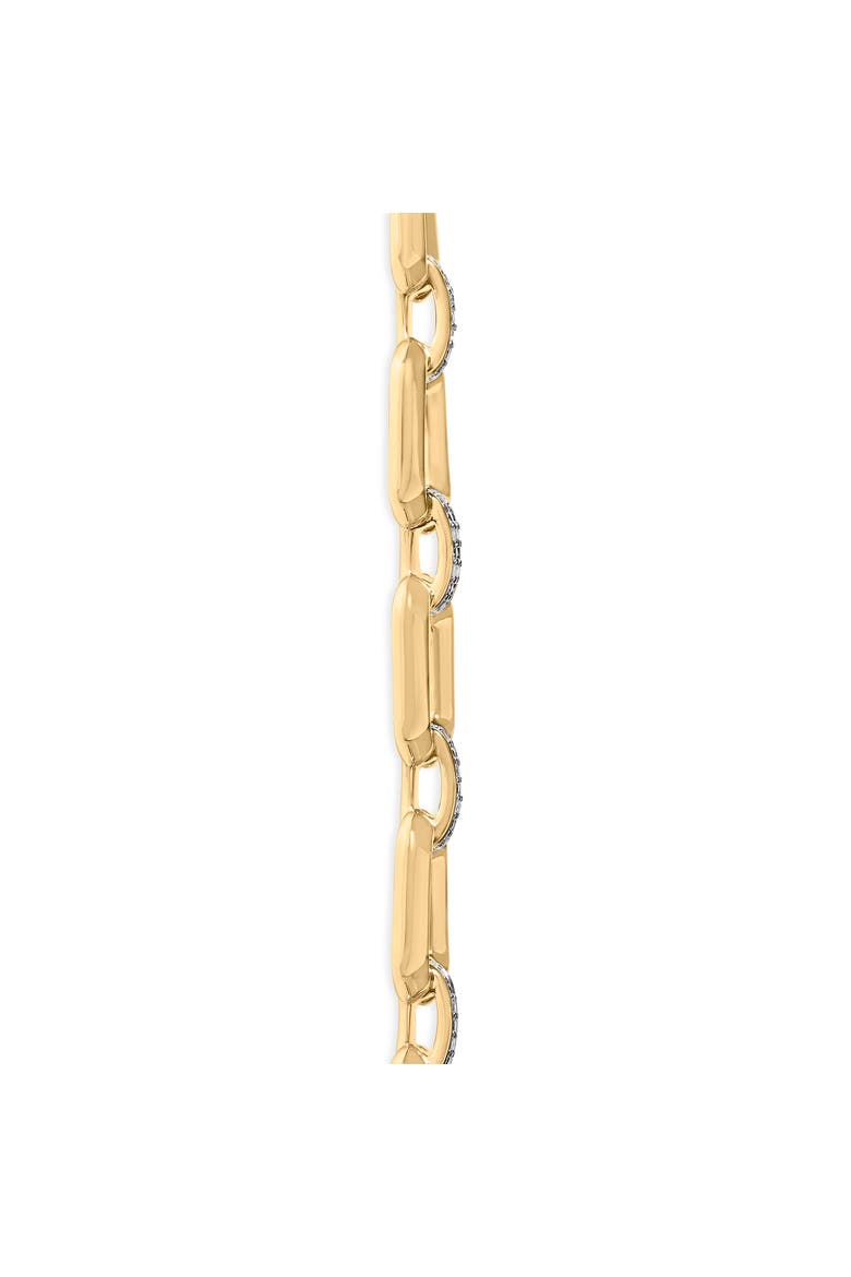 Gold Vermeil .925 Sterling Silver 1/4 Cttw Diamond Bold Octagonal Link Necklace, Alternate, color, Silver