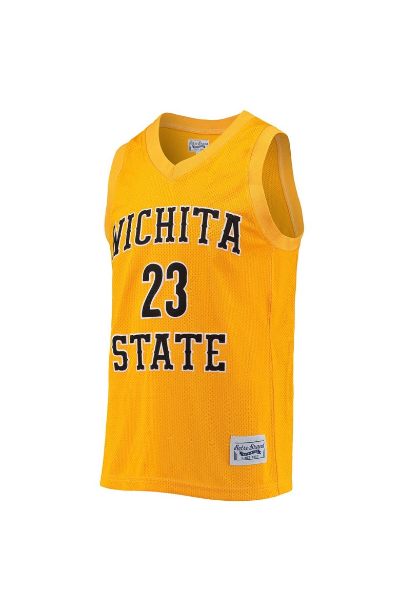 Retro Brand Men's Original Retro Brand Fred VanVleet Gold Wichita State Shockers Commemorative Classic Basketball Jersey, Alternate, color, 