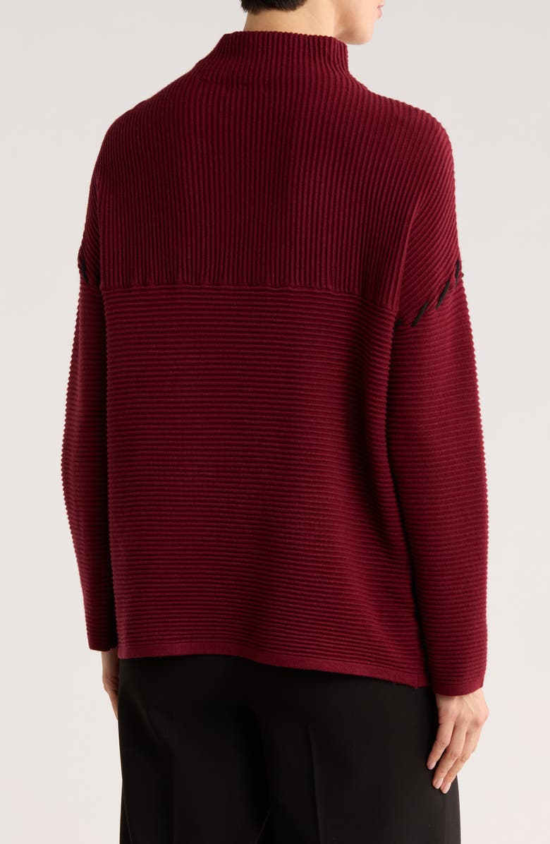 T Tahari Ottoman Funnel Neck Pullover Sweater, Alternate, color, 