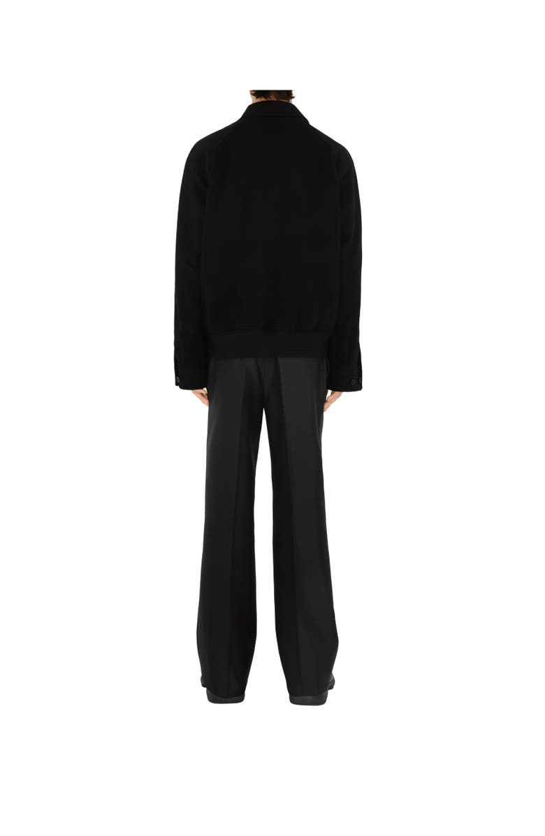 Burberry Cashmere Harrington Jacket, Alternate, color, Black