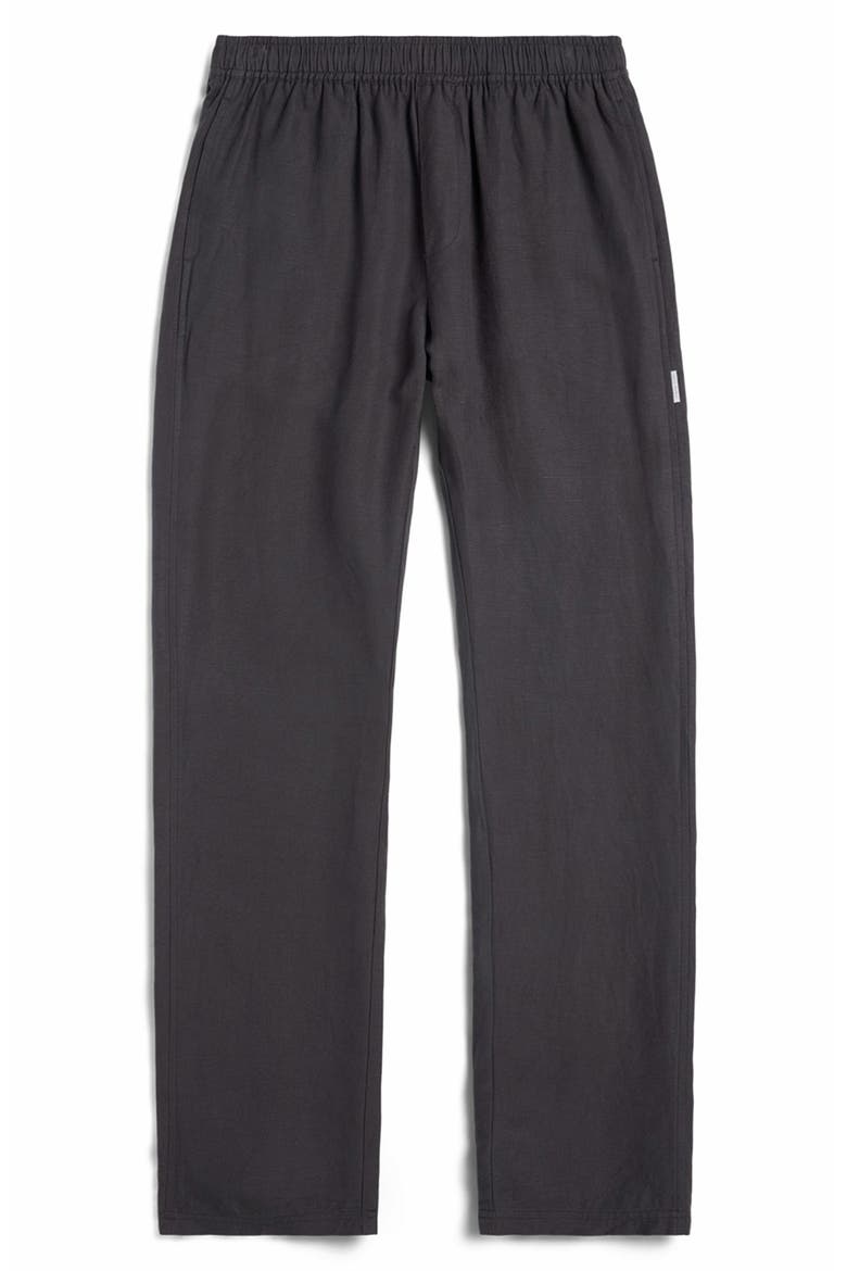 Linen Blend Drawstring Pants, Main, color, GRANITE/ GRAY