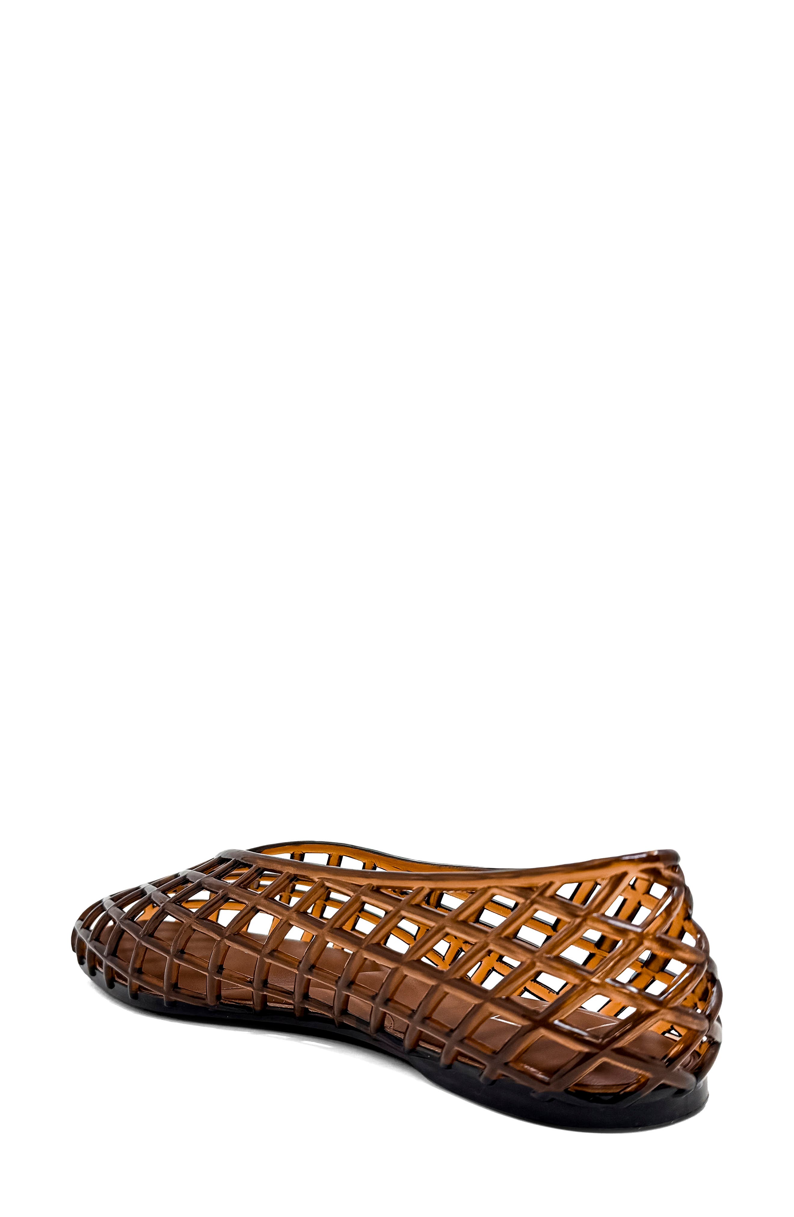 Alana Lattice Jelly Flat, Alternate, color, BROWN