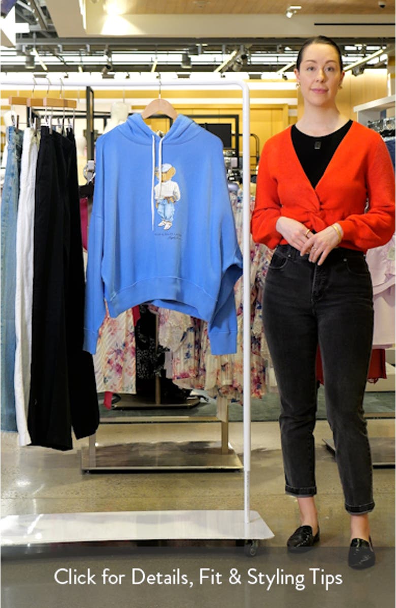 Polo Bear Embroidered Fleece Graphic Hoodie, sales video thumbnail