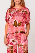 MELLODAY Print Satin Top