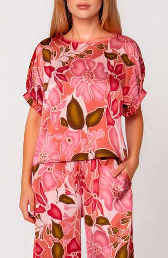 MELLODAY Print Satin Top