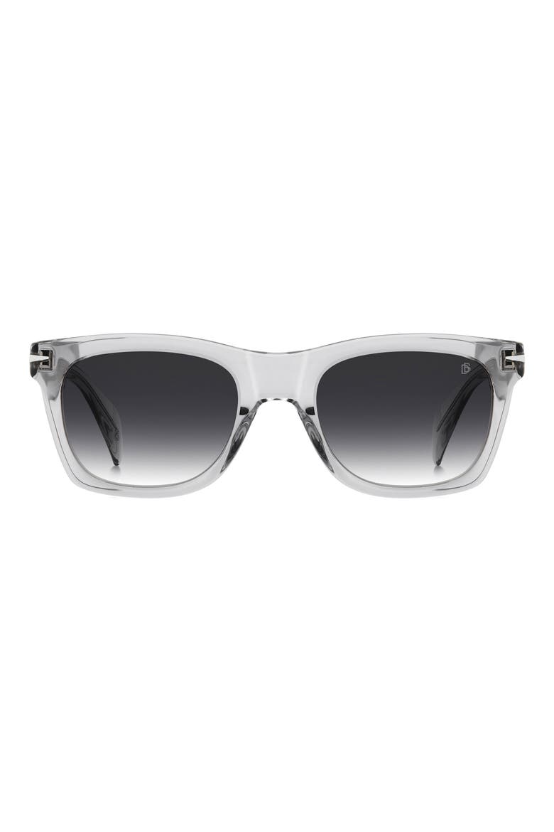 53mm Rectangular Sunglasses, Main, color, GREY/ DARK GREY SF