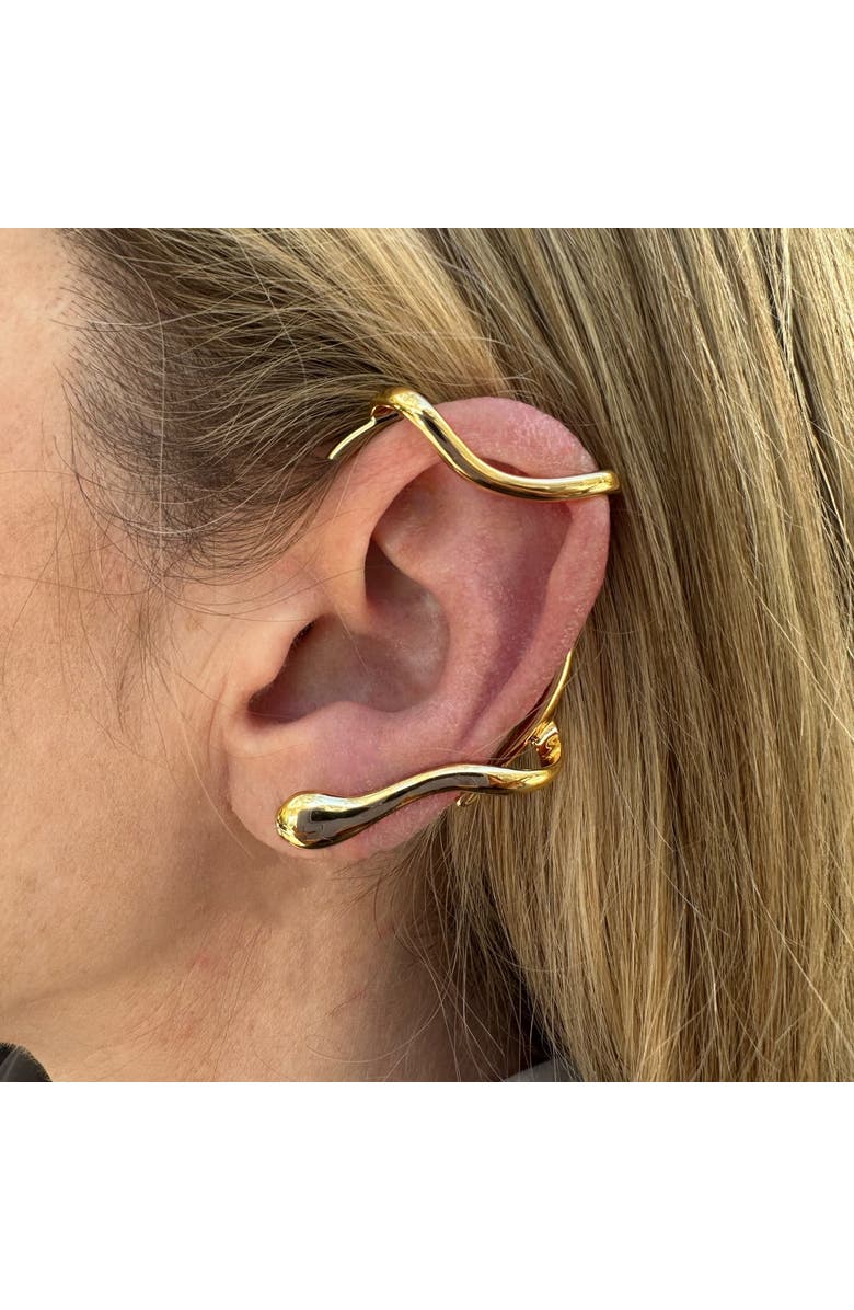 Outofoffice Modern Gold Ear Cuff Luxe, Alternate, color, Gold