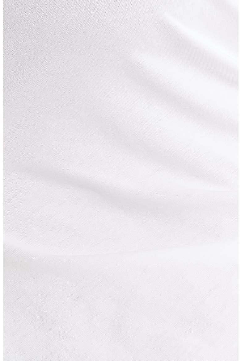Tie Front Pima Cotton T-Shirt, Alternate, color, WHITE