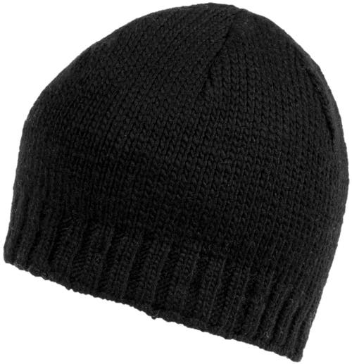 Nirvanna Designs Rib Band Beanie In Black