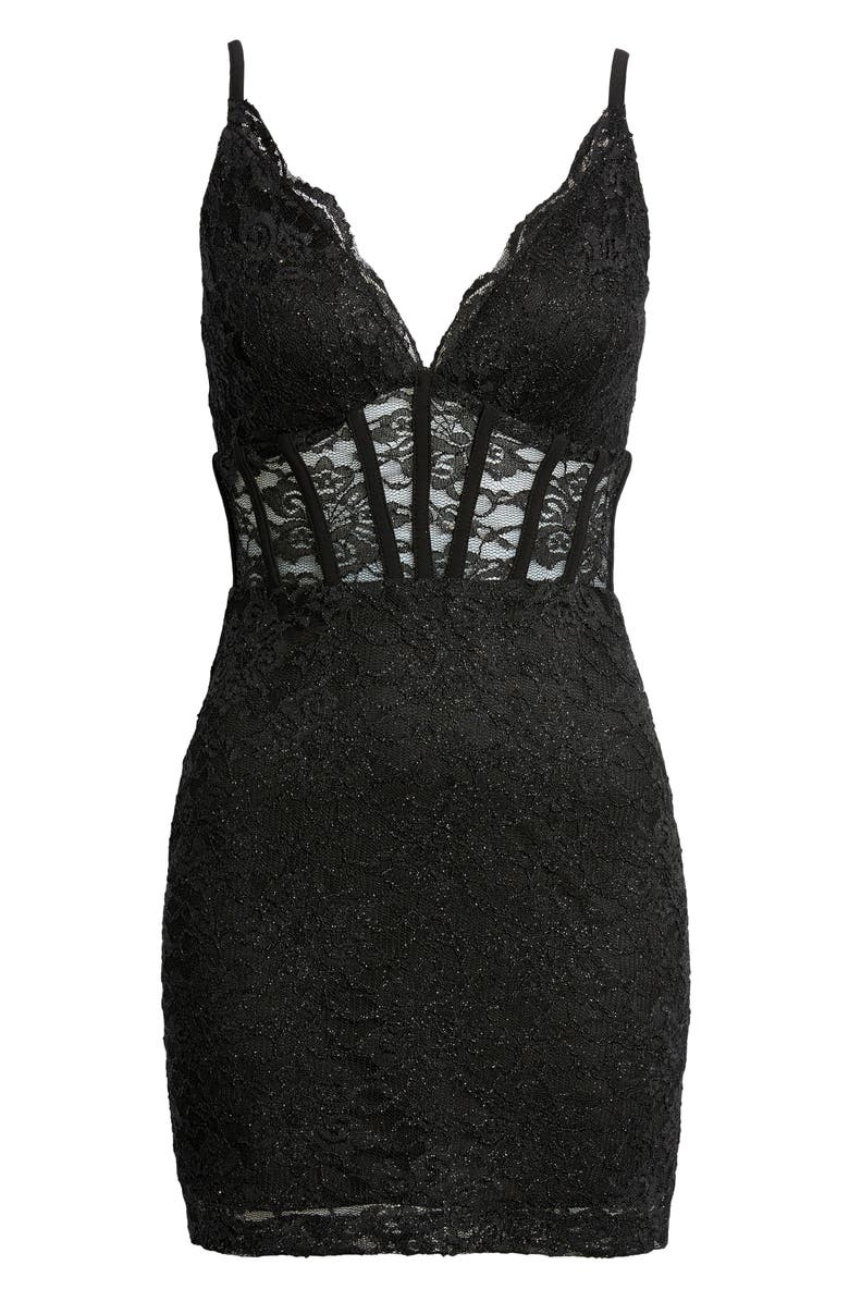 Morgan & Co. Morgan & Co Crystal Lace Sheath Minidress, Alternate, color,