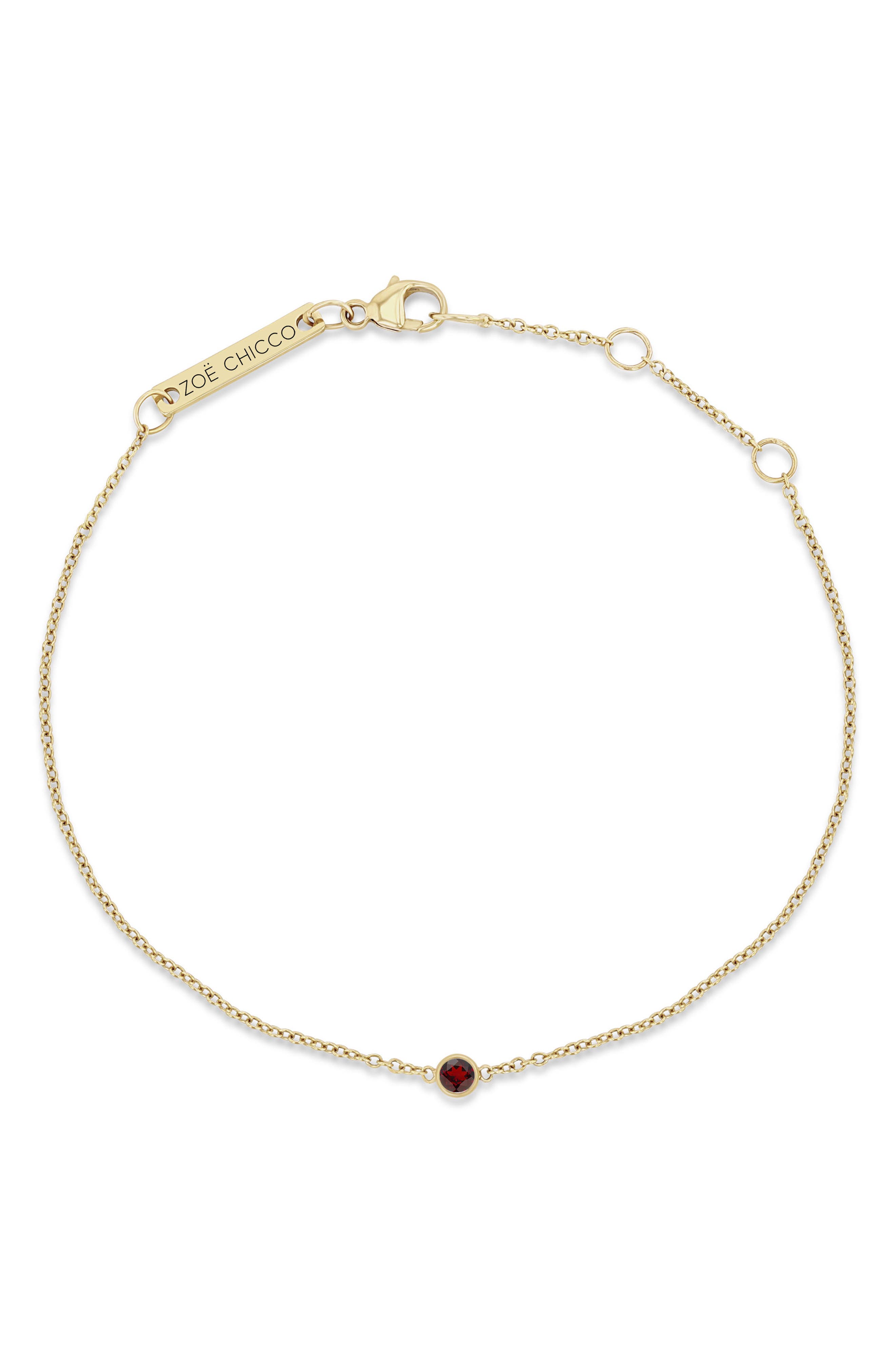 Zoë Chicco Bezel Opal Pendant Bracelet In Gold