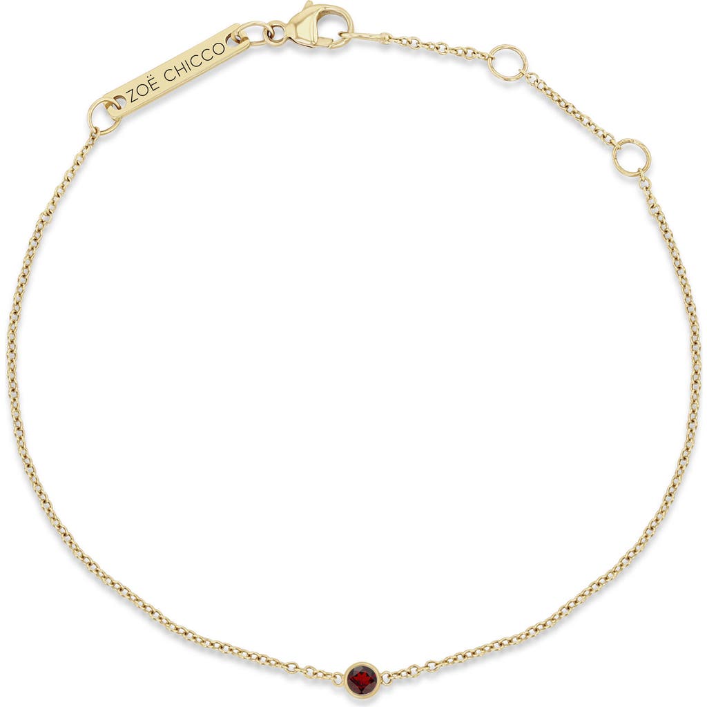 Zoë Chicco Bezel Opal Pendant Bracelet In Gold