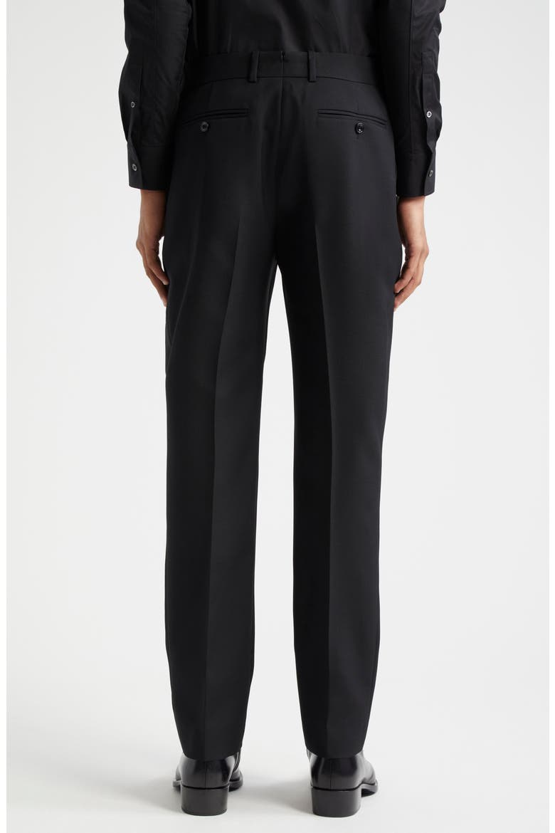 Wool Gabardine Cigarette Trousers, Alternate, color, BLACK