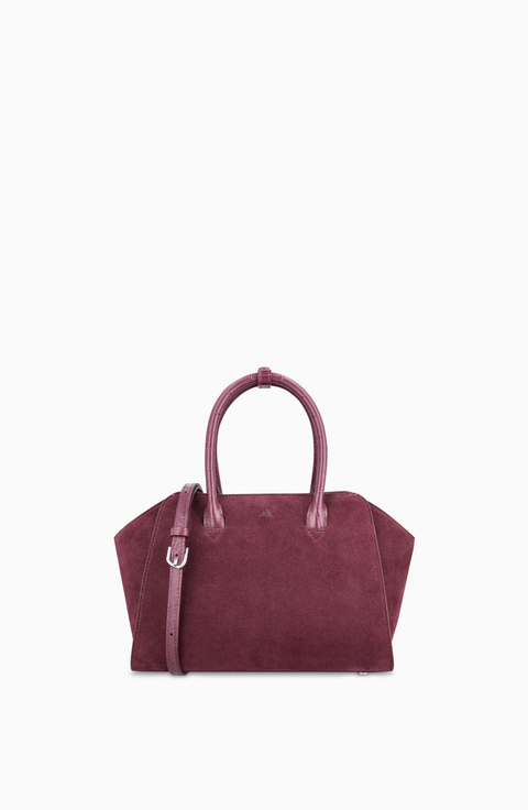 Mini Voyager Leather Crossbody Bag - Suede