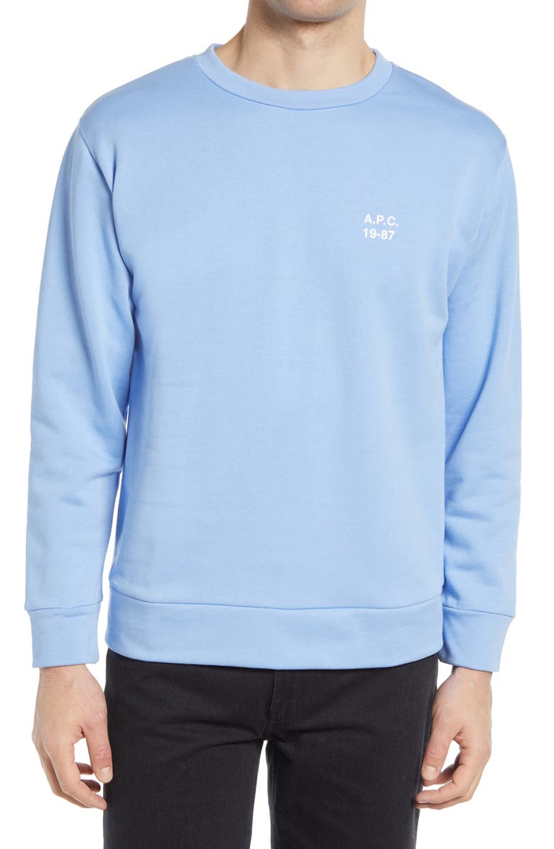 A.P.C. Men's Mike Logo Crewneck Sweatshirt, Main, color,