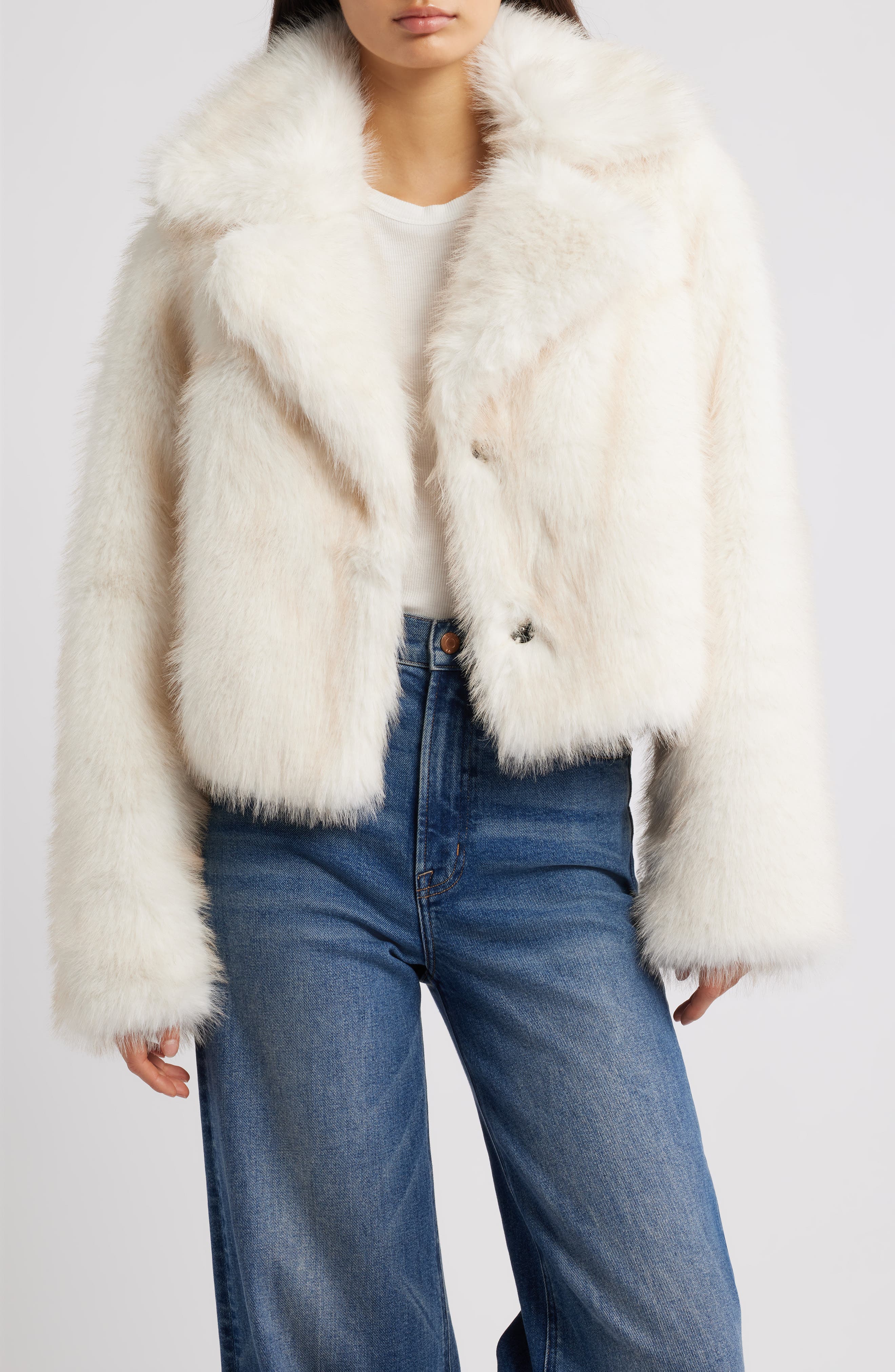 Thread & Supply Short Faux Fur Coat