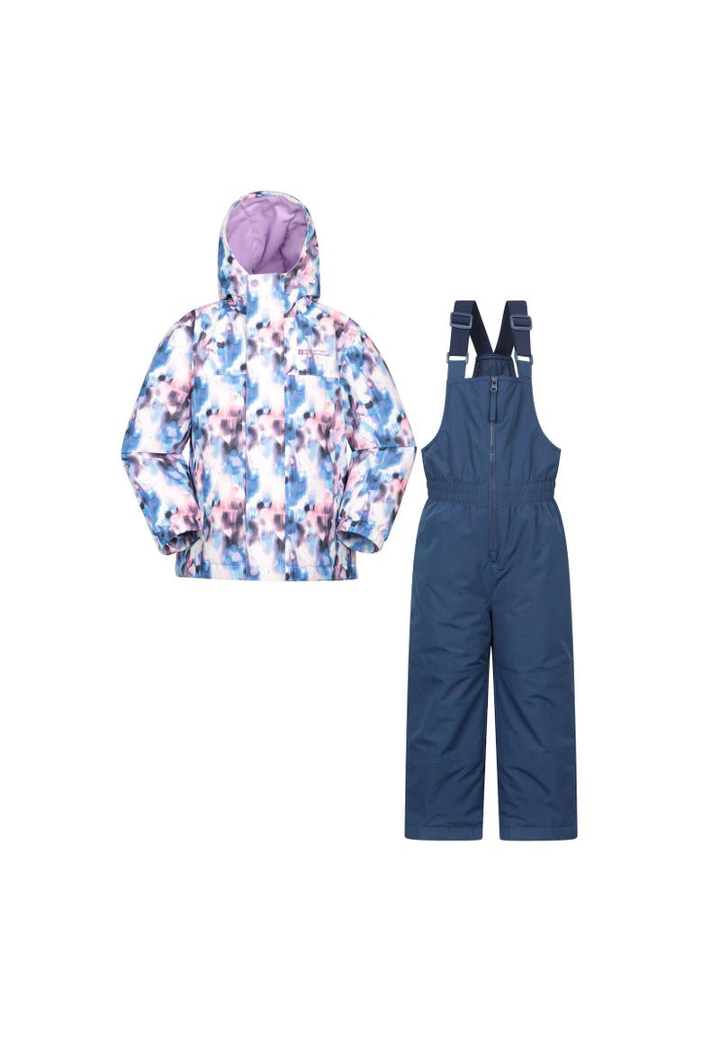 Childrens/Kids Polar Zone Printed Jacket & Salopettes Set, Alternate, color, Purple