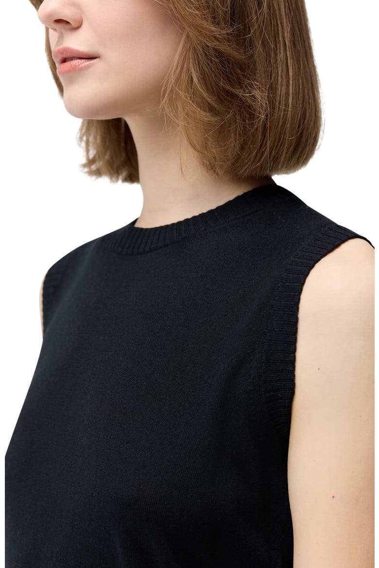 Cashmere Silk Sleeveless Top, Alternate, color, black