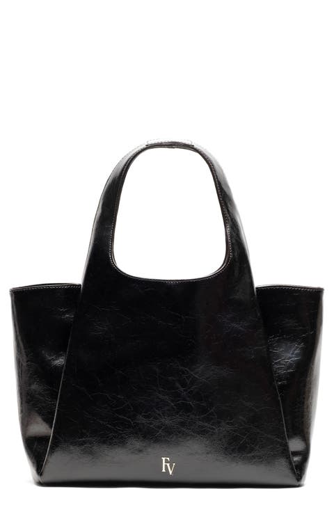 Portia Crinkled Leather Shoulder Bag