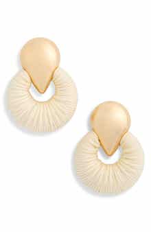 NORDSTROM RACK Thread Wrapped Door Knocker Earrings