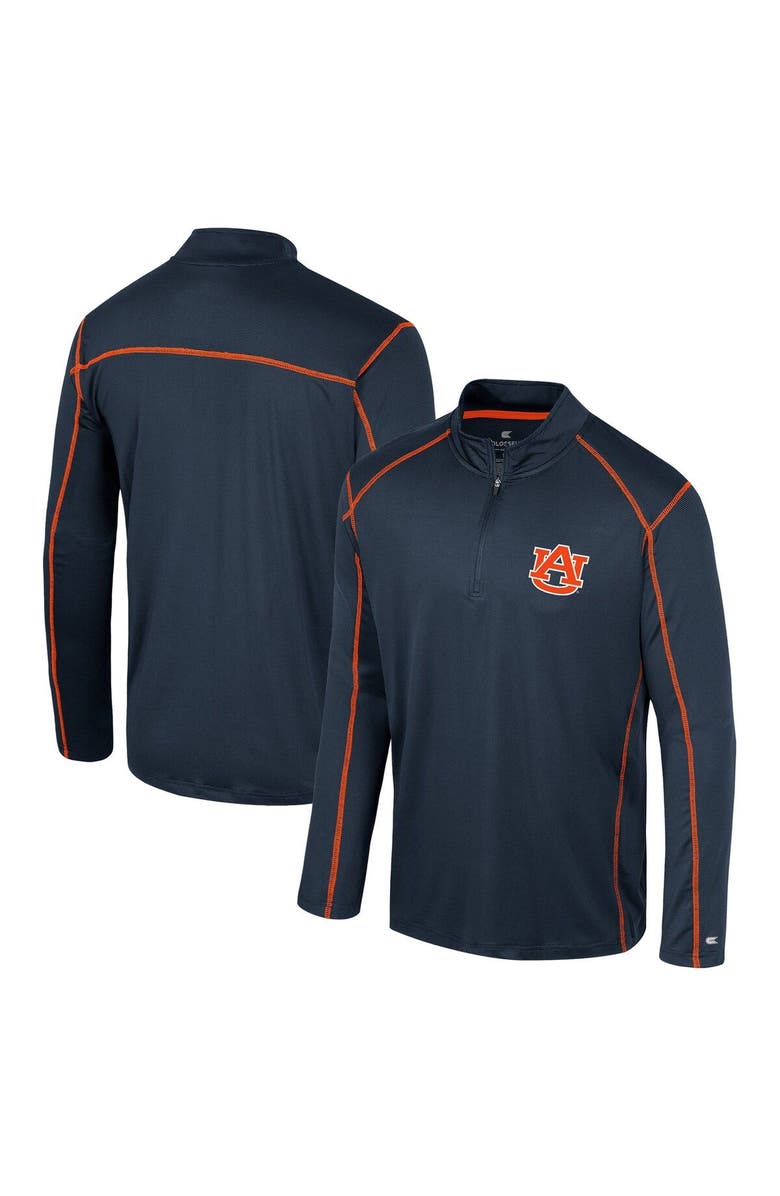 COLOSSEUM Men's Colosseum Navy Auburn Tigers Cameron Quarter-Zip Windshirt, Main, color, Navy