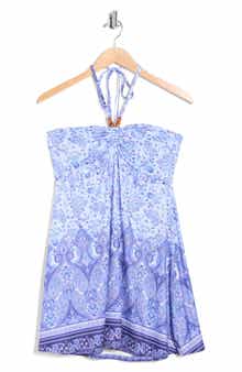 Madden Girl Ruched Mini Halter Dress