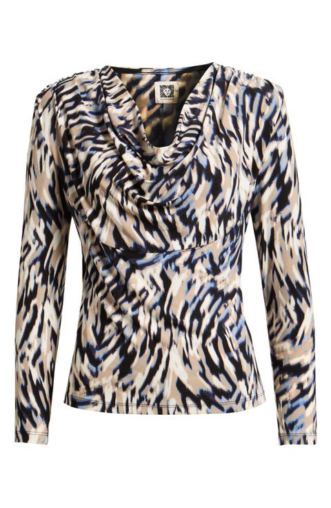 Cowl Neck Long Sleeve Top
