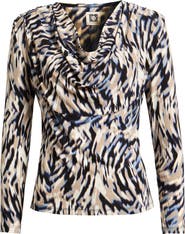 Anne Klein Cowl Neck Long Sleeve Top