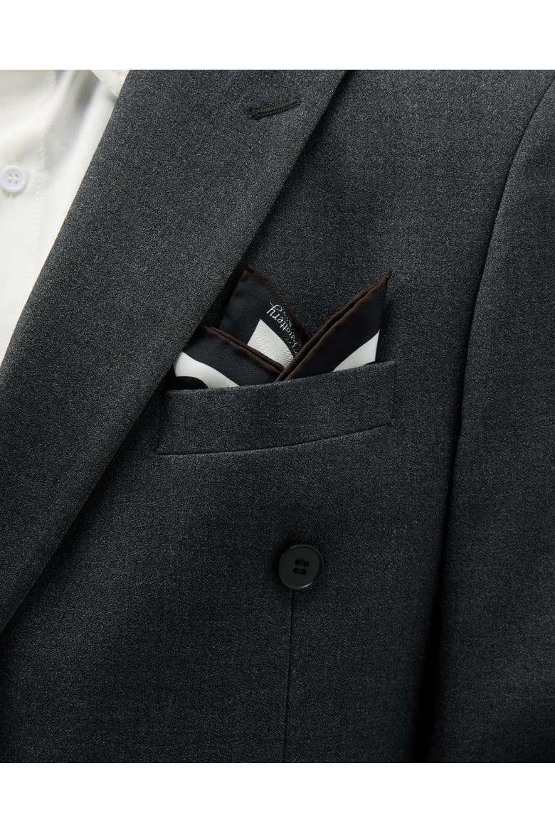 Dandy Dots Silk Pocket Square, Alternate, color, Black & White