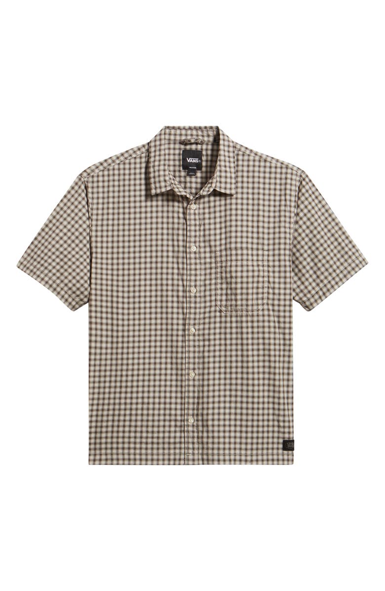 Vans Larkspur Mini Plaid Button-Up Shirt, Main, color, Oatmeal-Demitasse