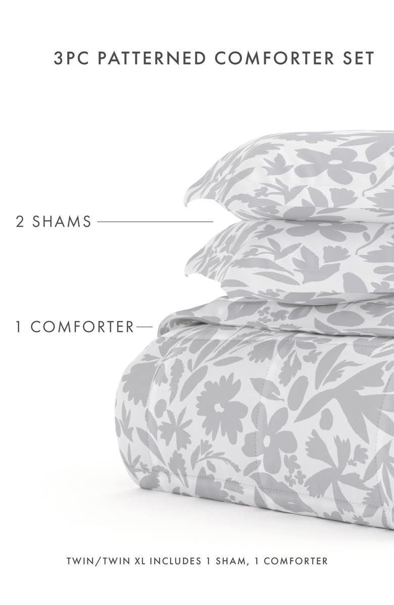HOMESPUN HOME SPUN Premium Down Alternative Abstract Garden Patterned Comforter Set, Alternate, color,