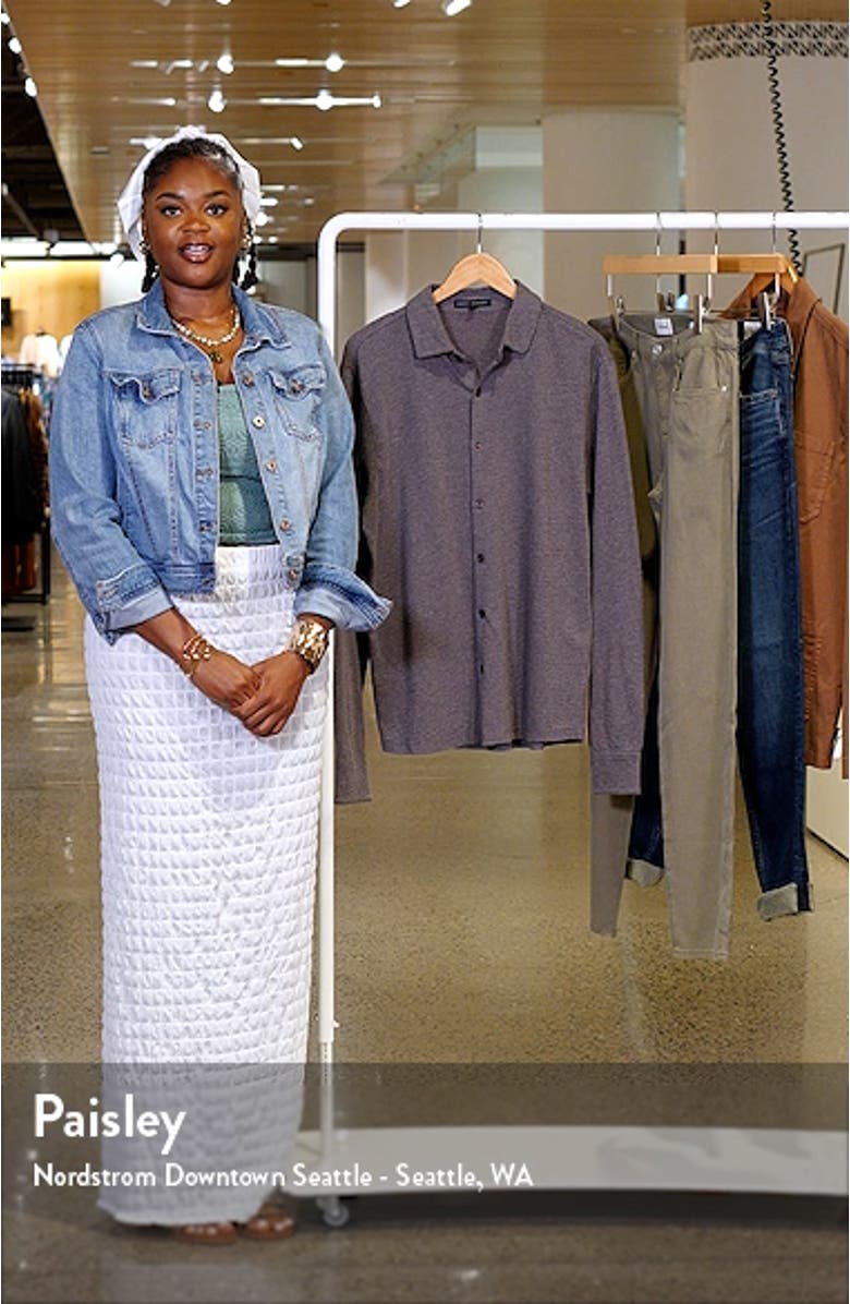 Shearwood Herringbone Knit Button-Up Shirt, sales video thumbnail