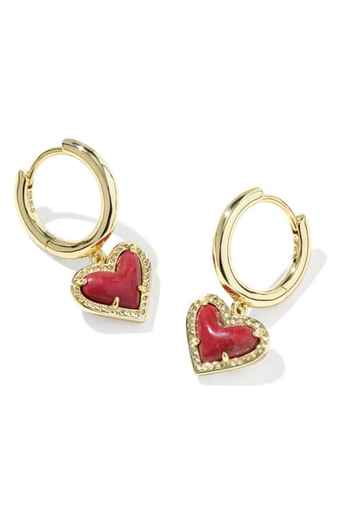 Ari Heart Huggie Hoop Earrings