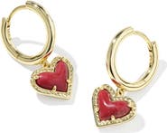 Kendra Scott Ari Heart Huggie Hoop Earrings