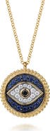 Gabriel & Co. Bujukan 14k Gold Multi Stone Eye Pendant Necklace